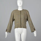 1980s Armani Black and Cream Jacket