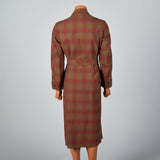 1950s Mens Pendleton Red Plaid Wool Robe