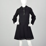 XS 1970s Gino Charles Black Dress Pant Set