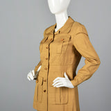 1970s Khaki Safari Pant Suit