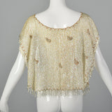 1960s Sequined and Beaded Lace Poncho
