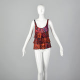 2000s Diane Von Furstenberg Abstract Swing Top