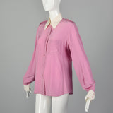 Medium Yves Saint Laurent Rive Gauche Pink Silk Blouse