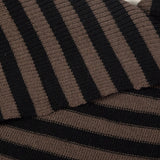 XS 1990s Black Brown Striped Cardigan Sweater