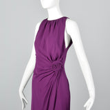 1990s Moschino Purple Silk Dress
