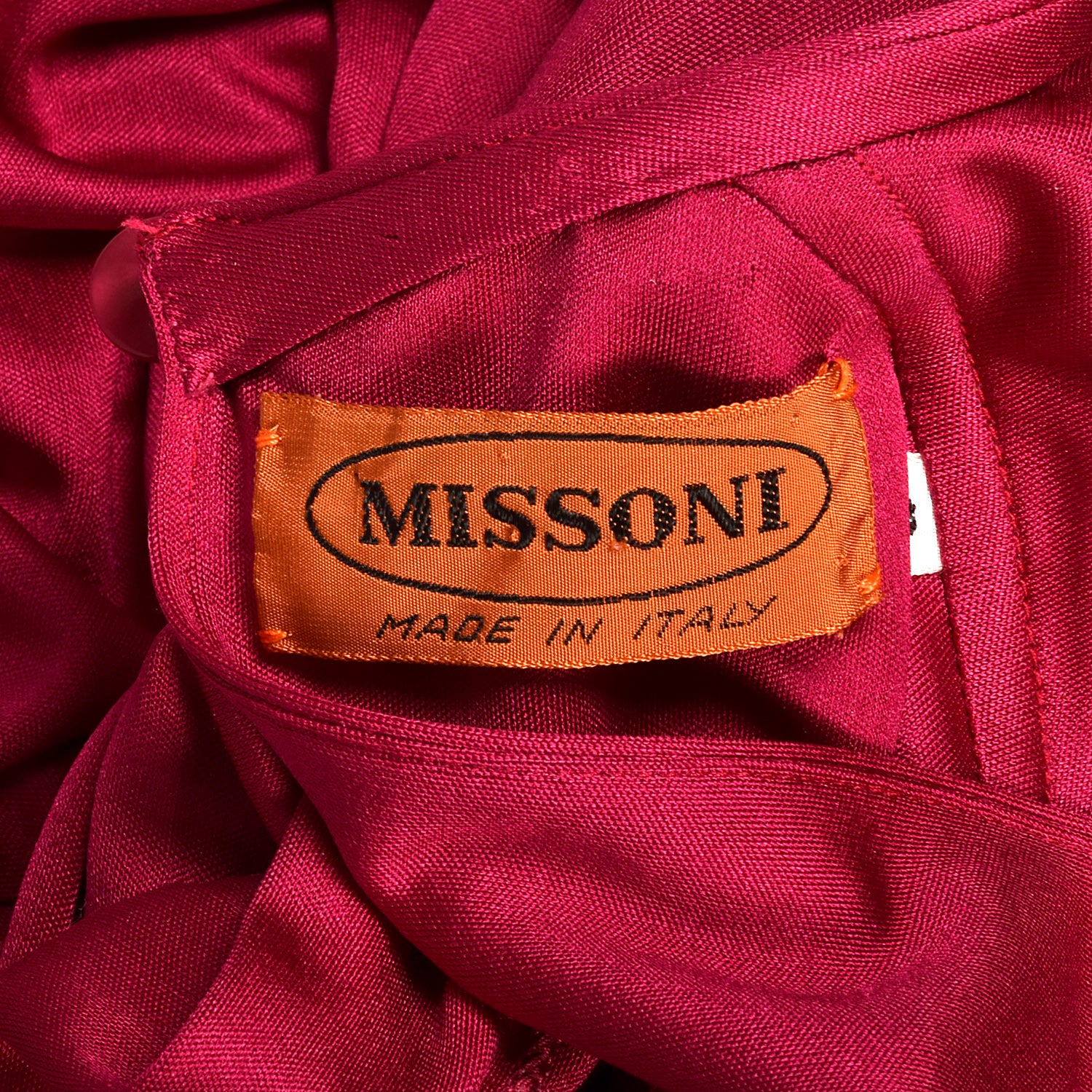 Small 1980s Missoni Silk Jersey Formal Gown Draped Fuchsia Maxi Dress