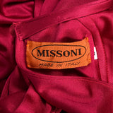 Small 1980s Missoni Silk Jersey Formal Gown Draped Fuchsia Maxi Dress