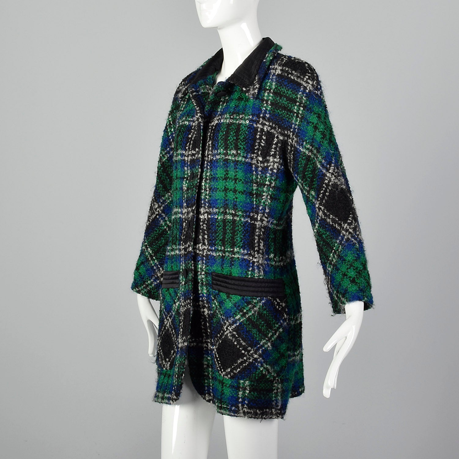 XS Valentino Miss V 1980s Plaid Jacket