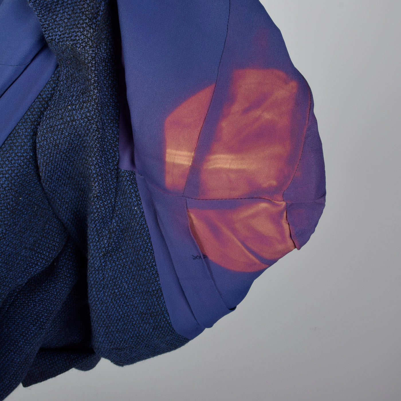 1950s Blue and Black Plaid Blazer