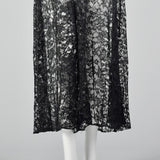 1930s Black Lace Negligee