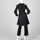XS 1970s Gino Charles Black Dress Pant Set