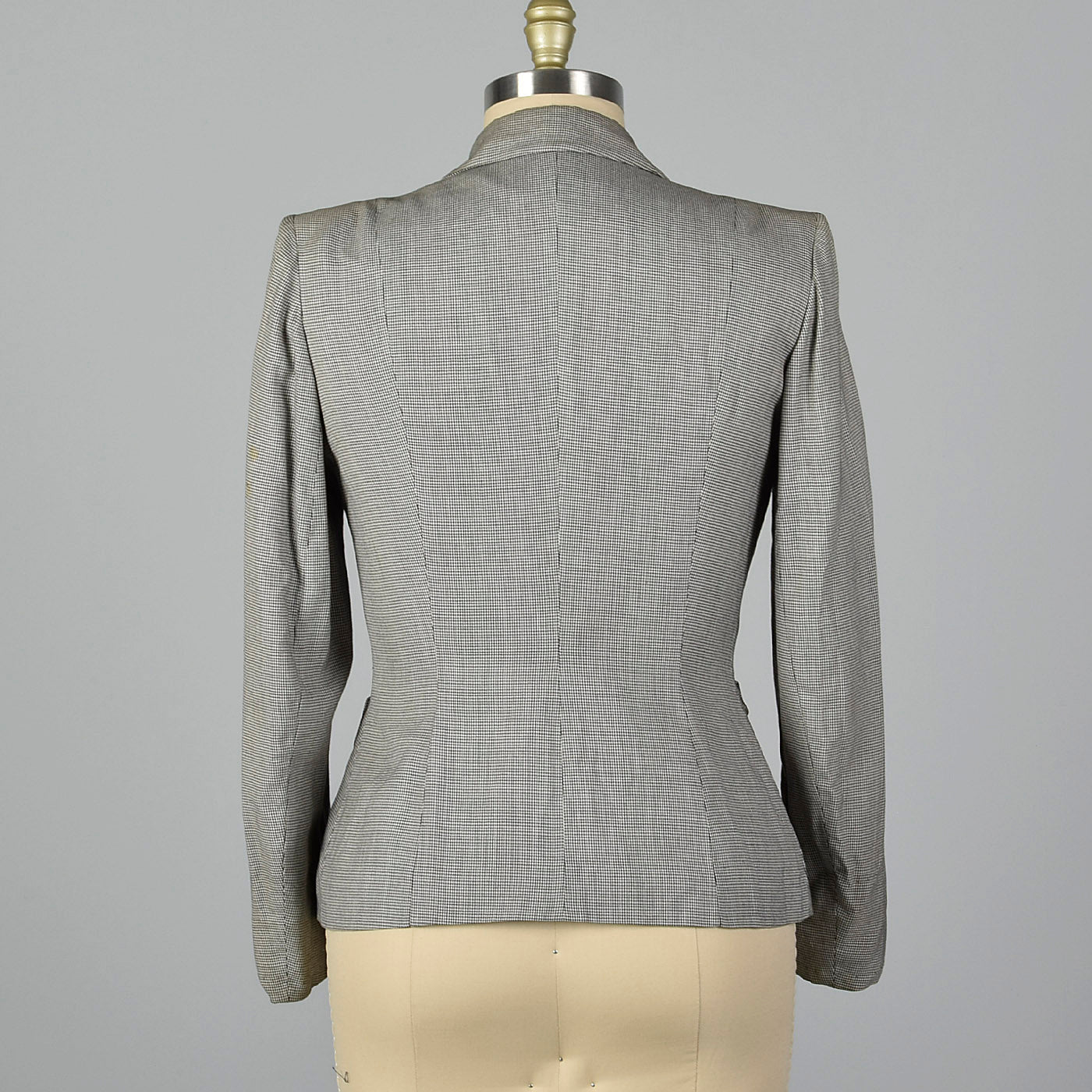 1950s Black and White Houndstooth Jacket