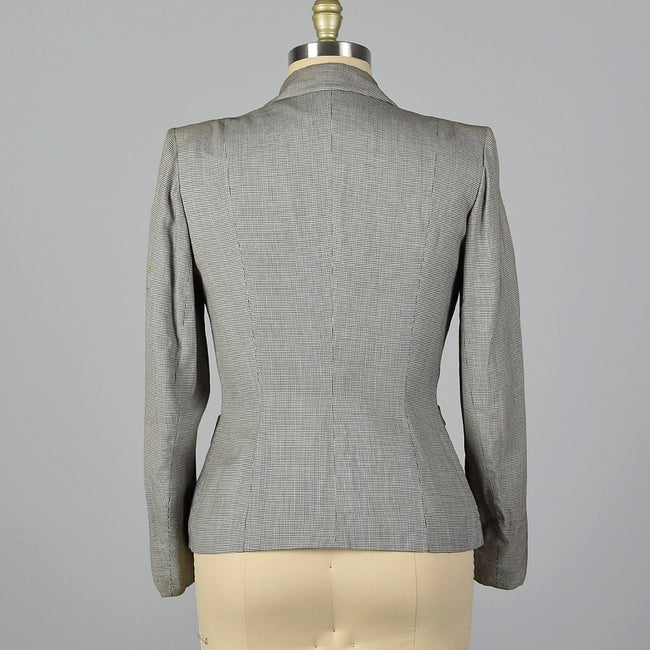 1950s Black and White Houndstooth Jacket