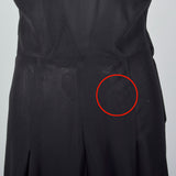 1930s Black Halter Dress with Pink Velvet Neckline