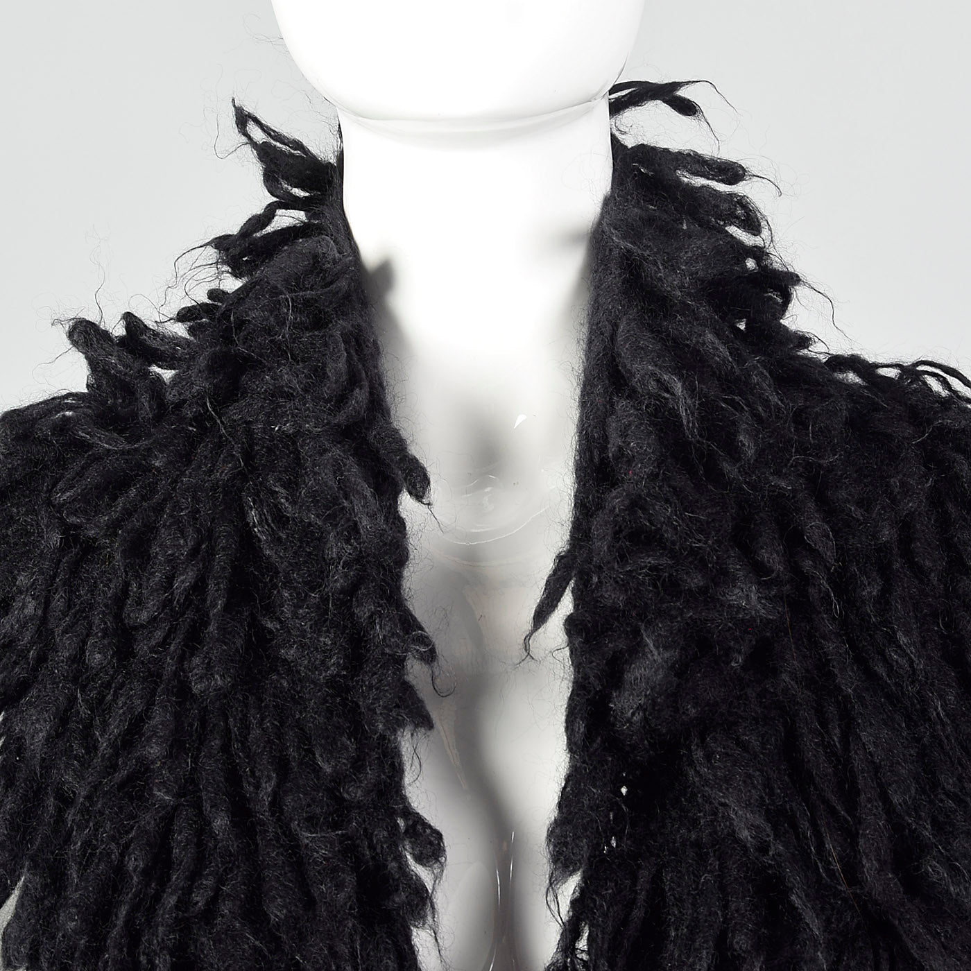 2010s Eileen Fisher Mohair Black Knit Vest