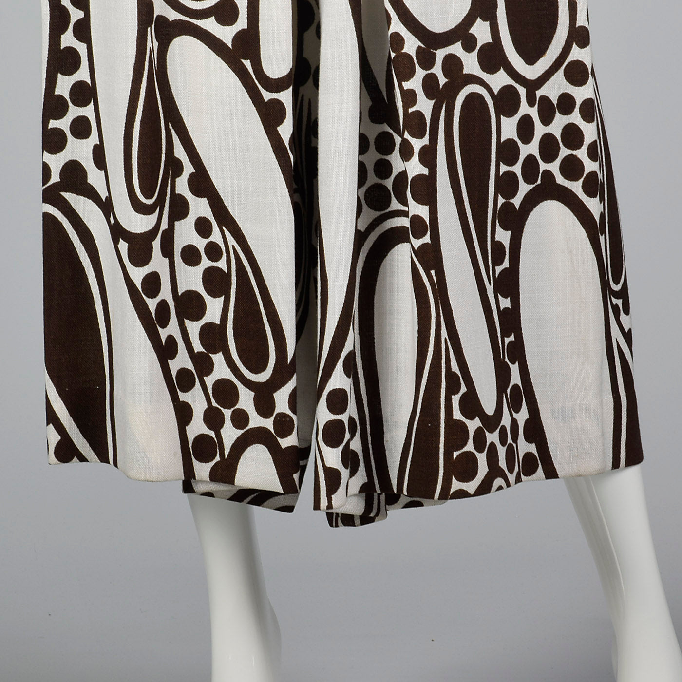 1970s Brown Paisley Jumpsuit