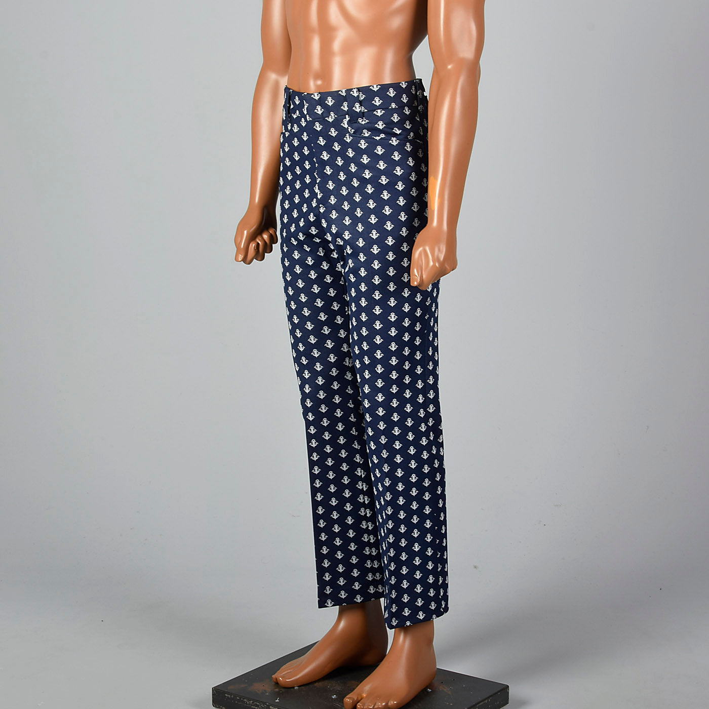 1970s Mens Deadstock Nautical Pants with Anchors
