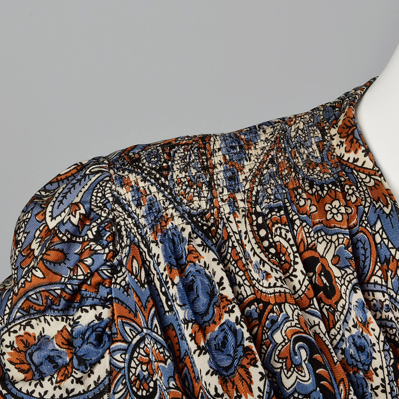 1940s Paisley Print Dress in Jersey Knit