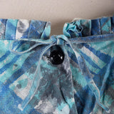 1950s Cotton Day Dress with Plaid Print