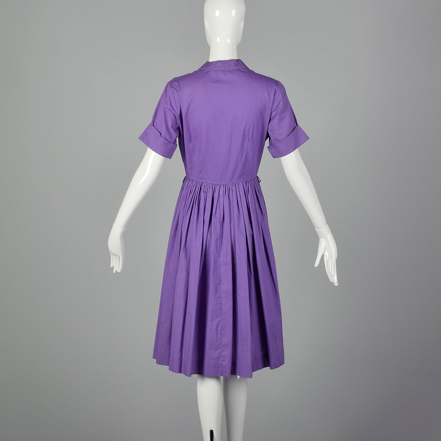 XS-Small 1950s Purple Shirtwaist Day Dress