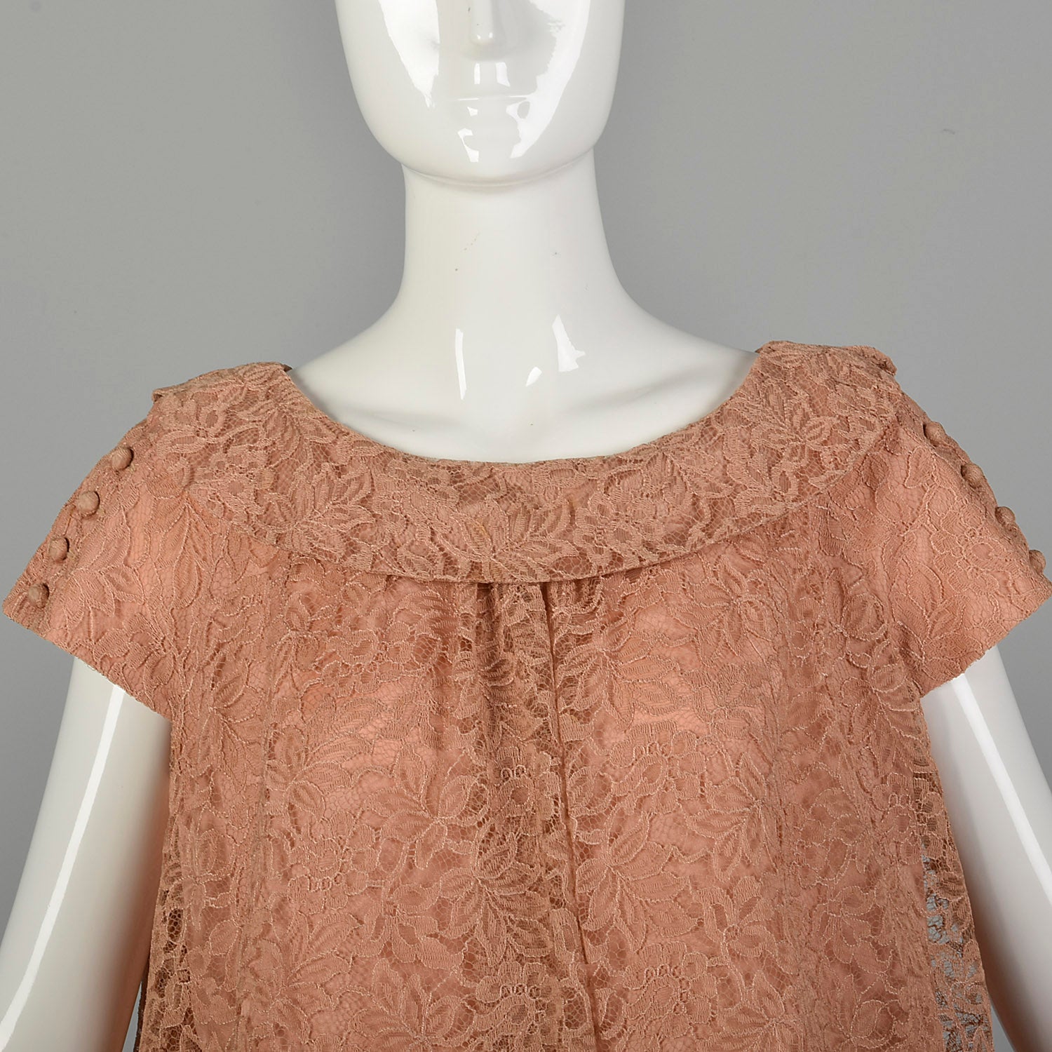 Medium-XL 1960s Pink Lace Maternity Skirt Set