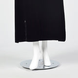 1960s Black Velvet Dress with Pink Cummerbund Waist