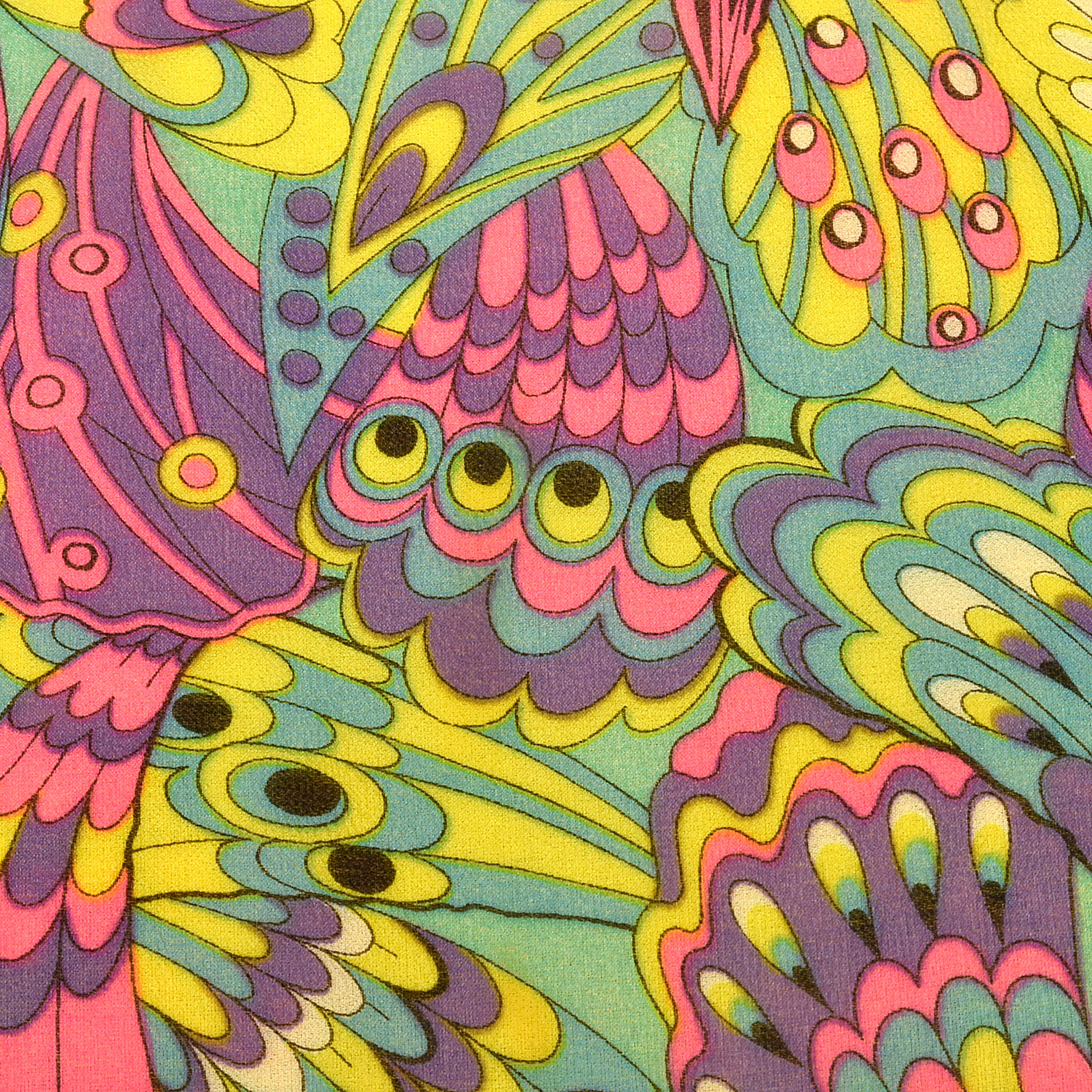 1960s Bright Psychedelic Dress