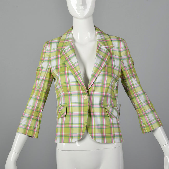 2000s Deadstock Juicy Couture Plaid Blazer