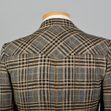 1970s Plaid Norfolk Jacket with Belted Back