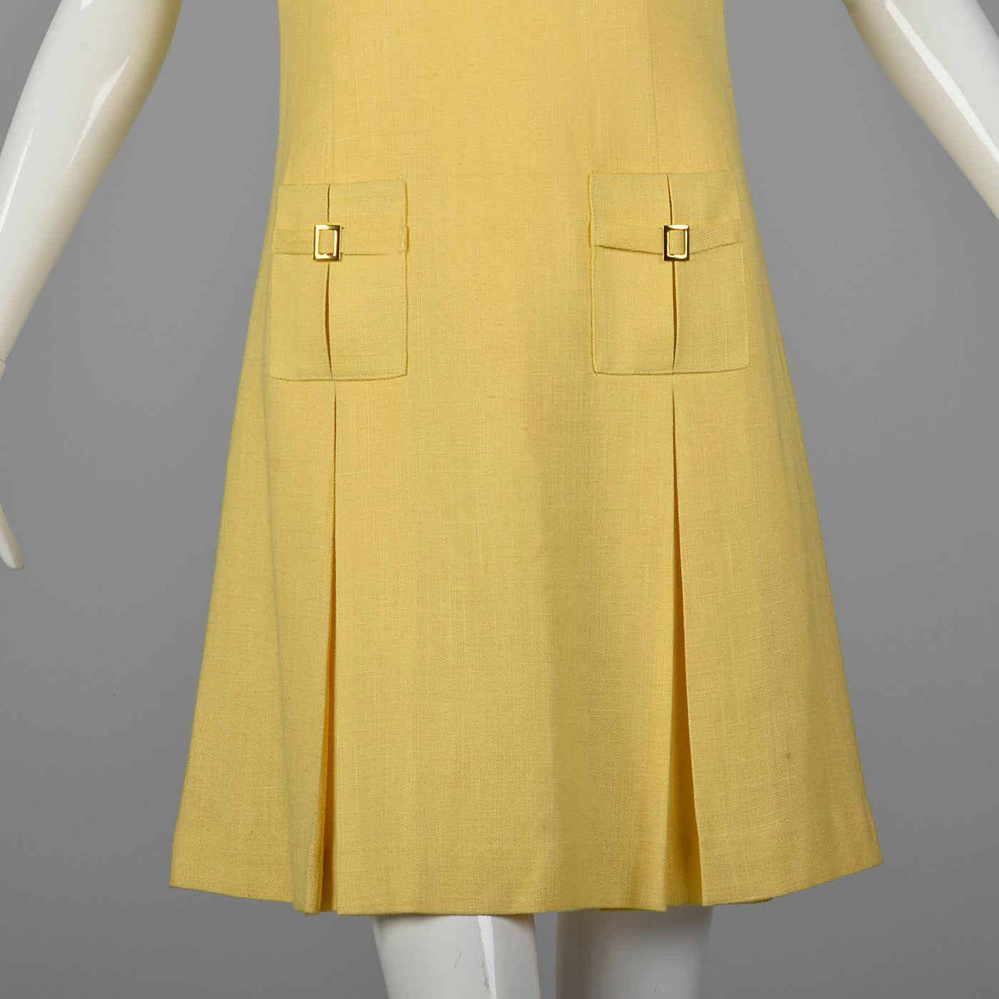 1960s Mod Shift Dress in Yellow