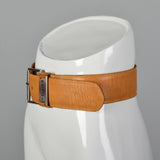 1980s Fendi Brown Wide Leather Belt