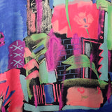 Large Escada 1980s Abstract Print Silk Blouse