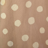 Medium 1970s Pauline Trigere Tan Polka Dot Blouse