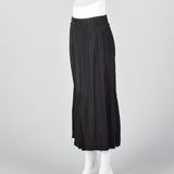 1980s Norma Kamali Black Mermaid Skirt with Pleated Hem