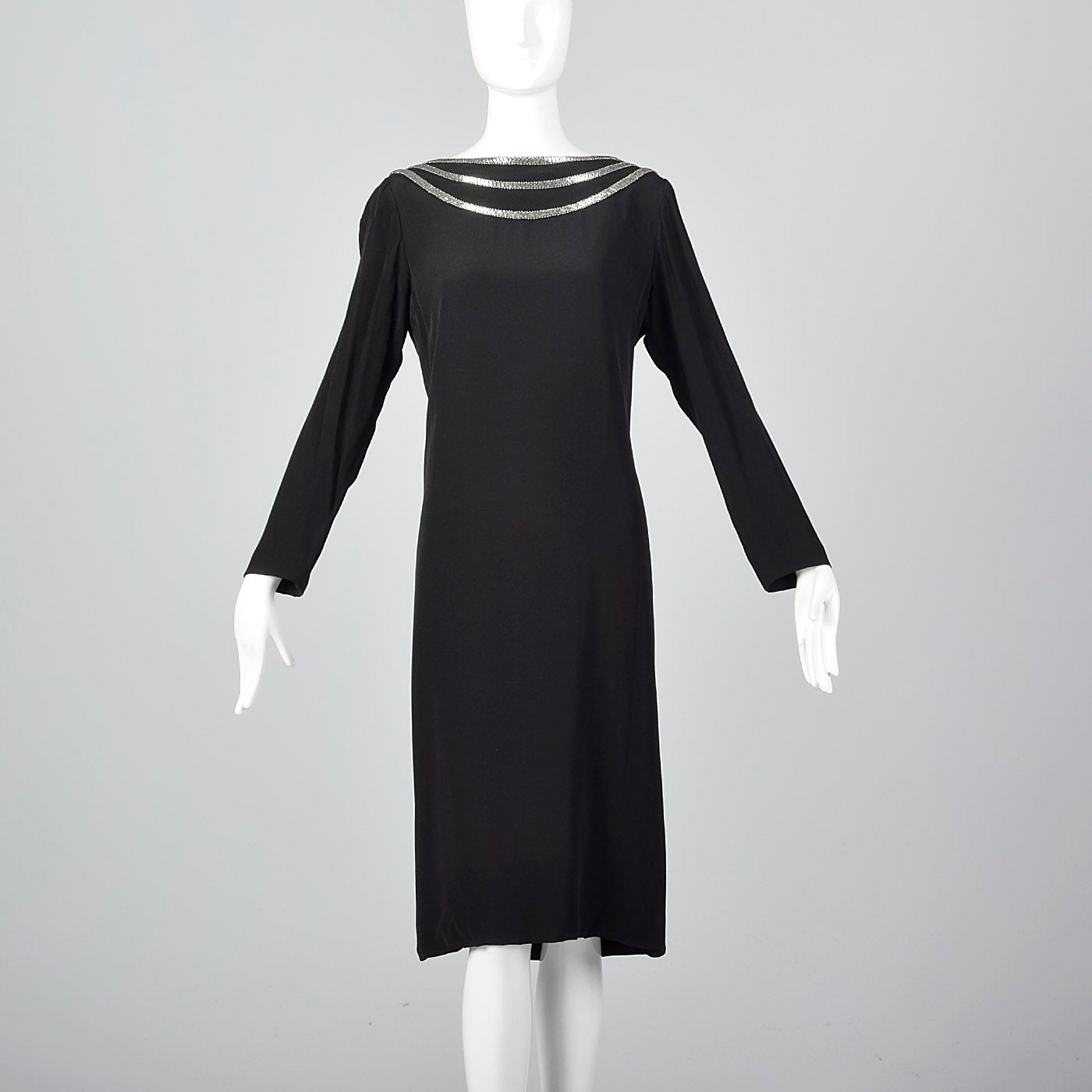 1970s Bob Mackie Little Black Dress with Dramatic Draped Back – Style &  Salvage