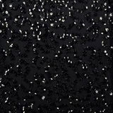 Medium 1950s Black Sequin Dress Evening Sheath LBD Cocktail Party Little Black Dress