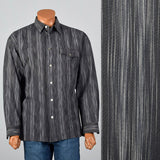 2000s Issey Miyake Gray Stripe Shirt