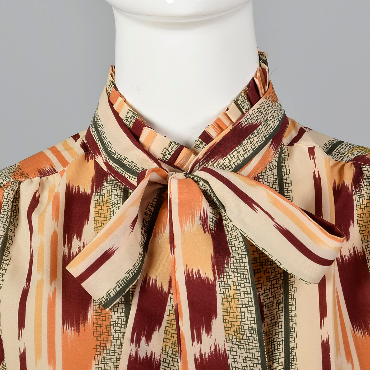 1970s Ruggeri Print Blouse with Bow