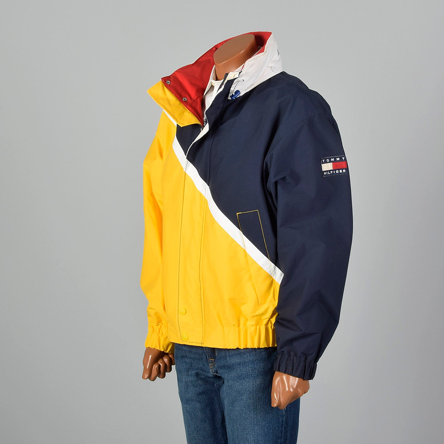 1990s Tommy Hilfiger Sailing Gear Yellow Jacket