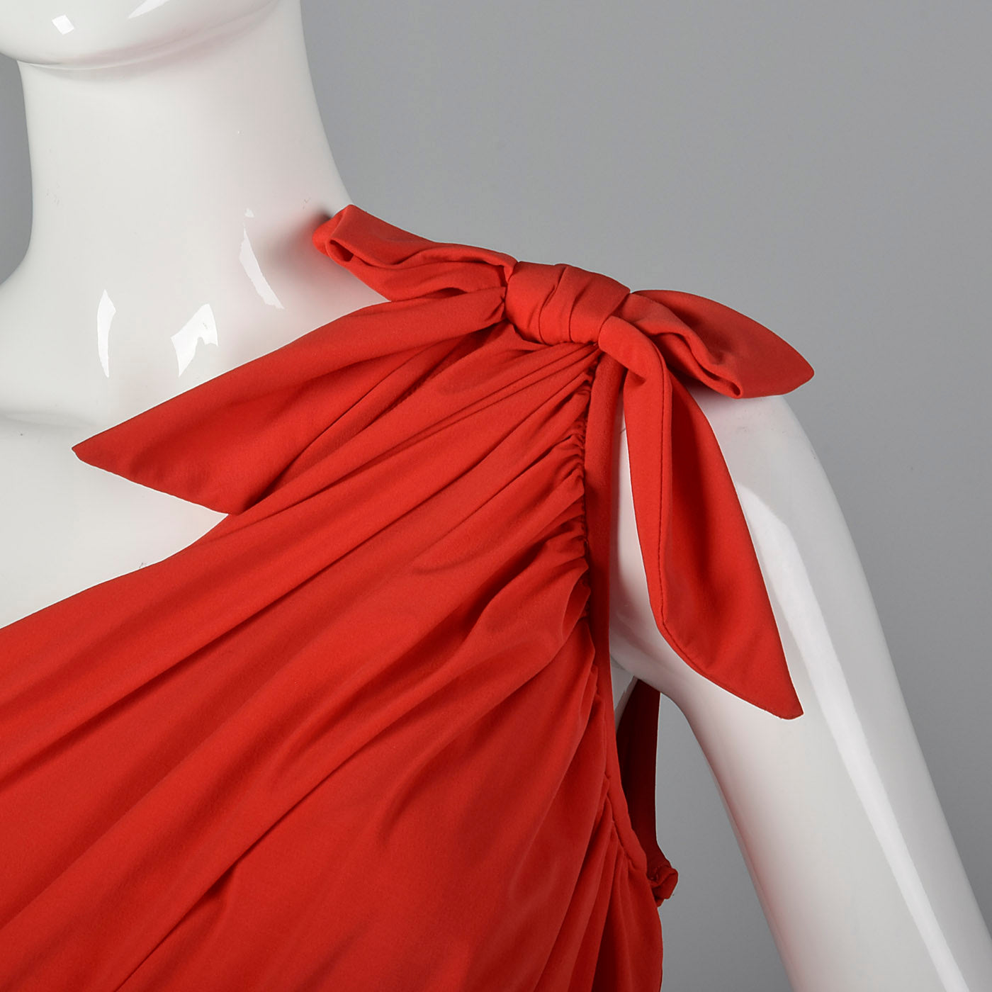 1980s Saks Fifth Avenue Red Bias Cut Dress