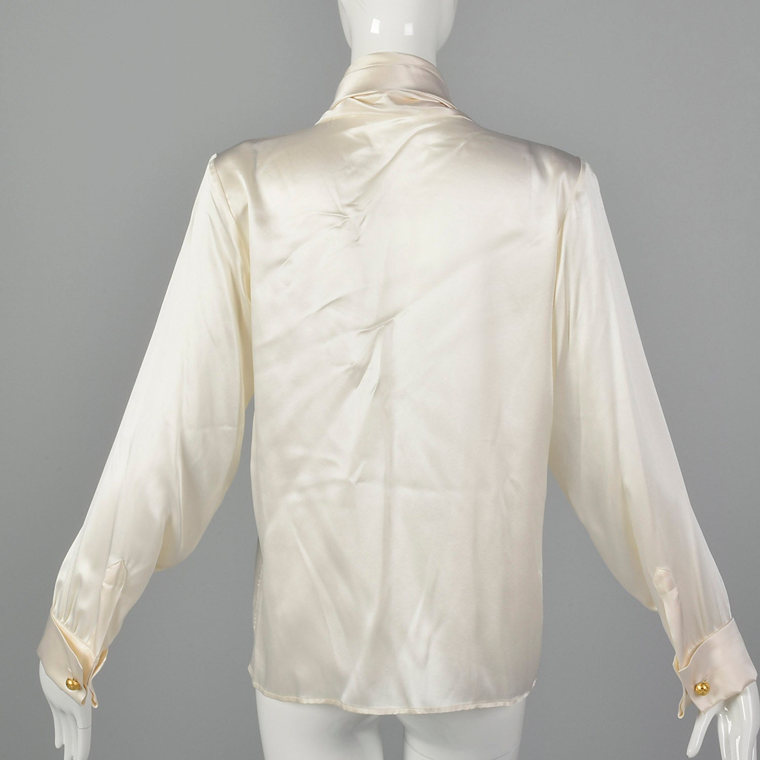 Large Yves Saint Laurent Rive Gauche 1990s Silk Blouse