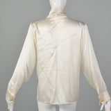 Large Yves Saint Laurent Rive Gauche 1990s Silk Blouse