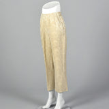 1950s Ivory Brocade Cigarette Pants
