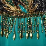 Medium Bob Mackie Boutique 1990s Black and Green Beaded Dress
