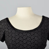 1950s Eyelet Overlay Dress with Large Peplum Waist