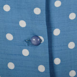 3XL 1950s Blue Day Dress Polka Dot Short Sleeve Volup Summer Casual
