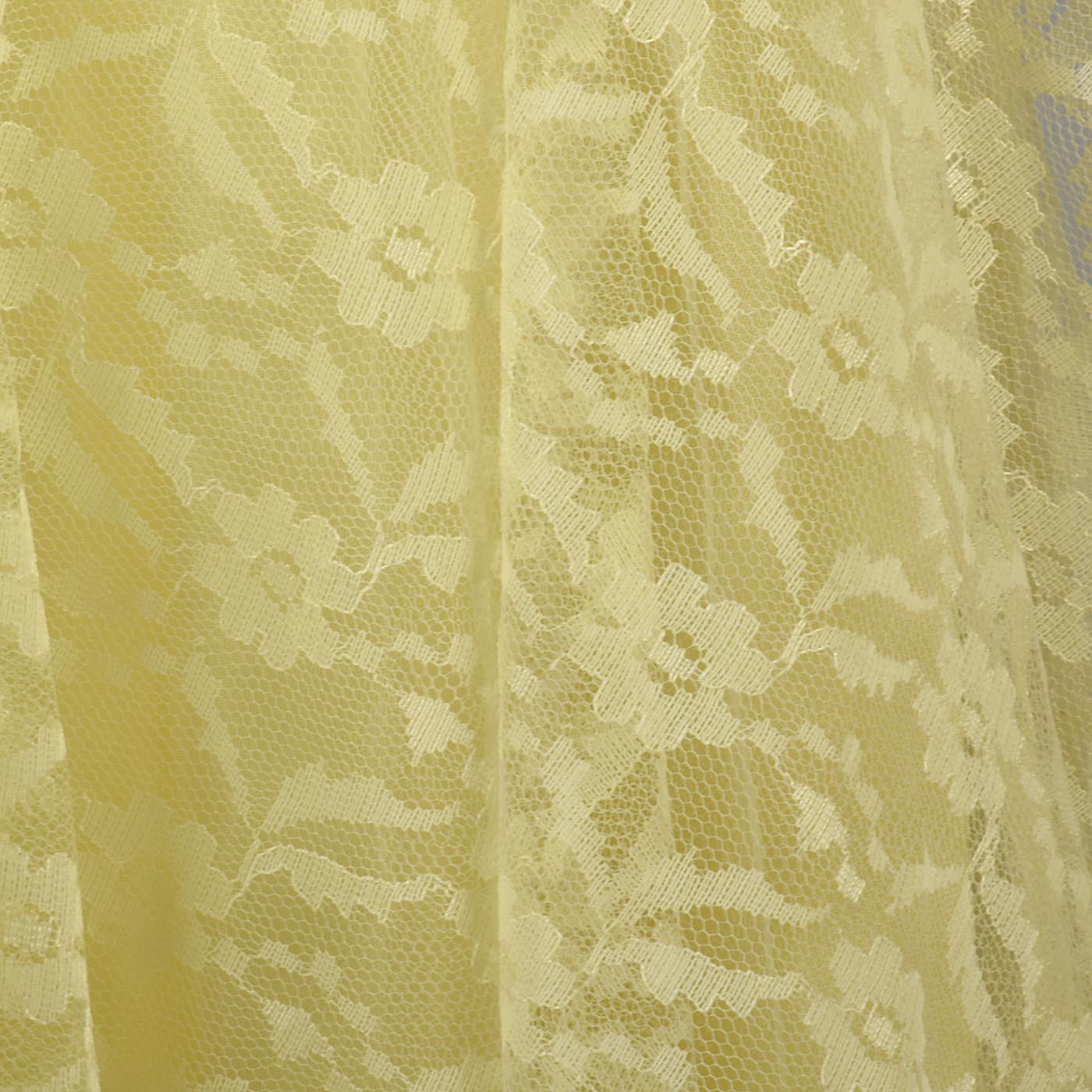 1950s Yellow Lace and Tulle Party Dress