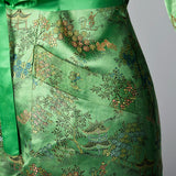 1960s Green Brocade Loungewear Set