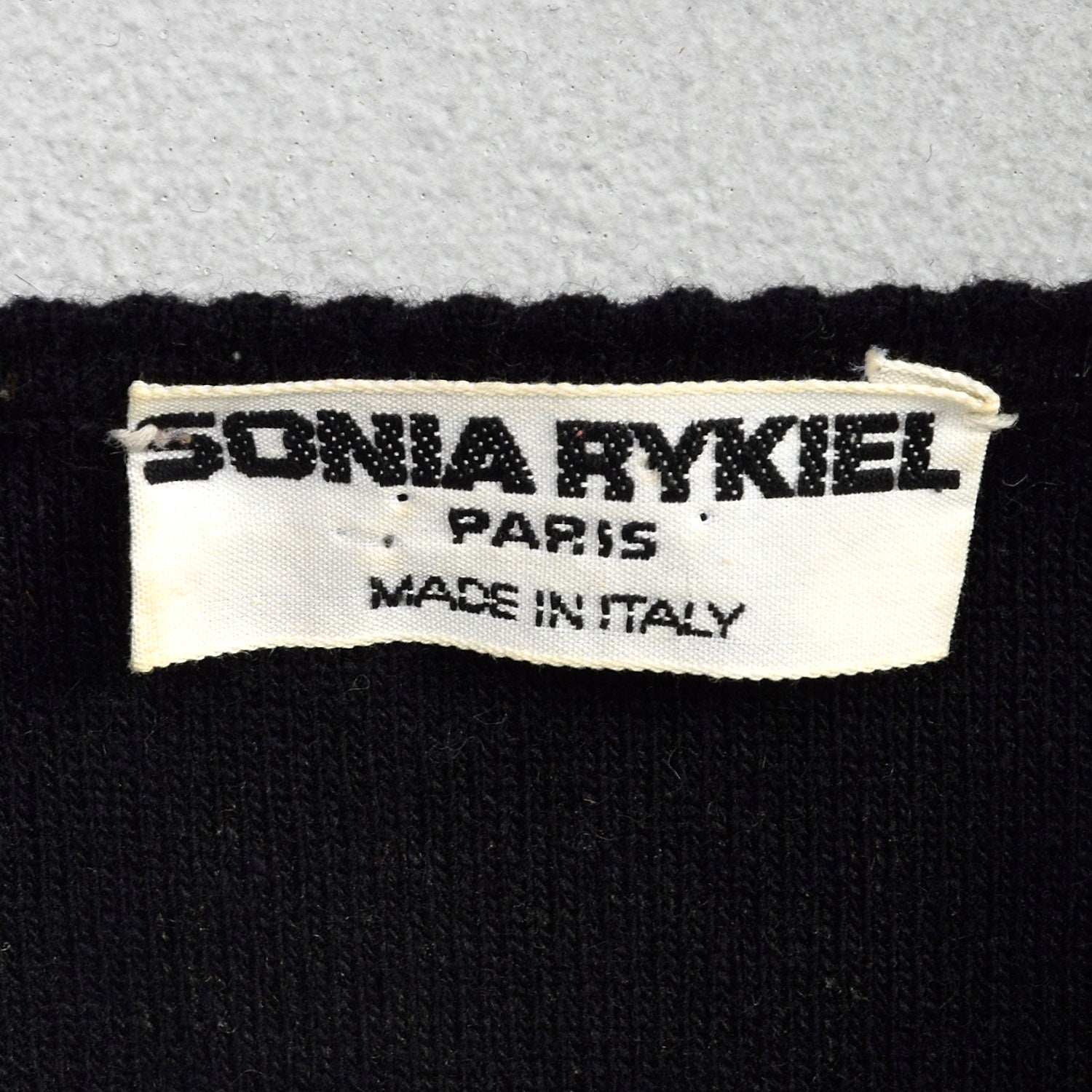 Large Sonia Rykiel 1980s Classic Black Sweater