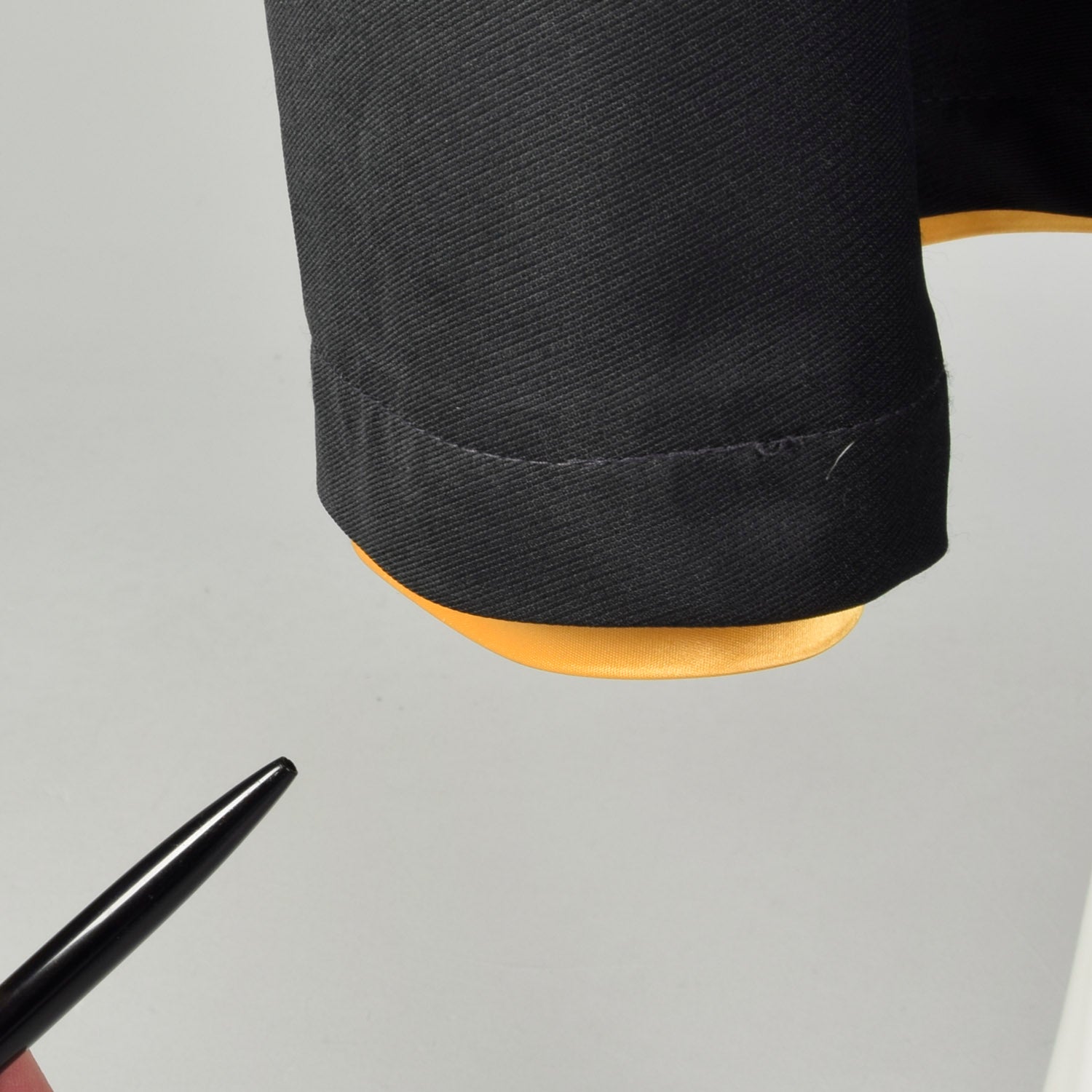 1980s Lightweight Black Cape Gold Lining